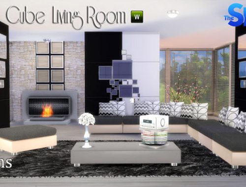 Modern cube livingroom