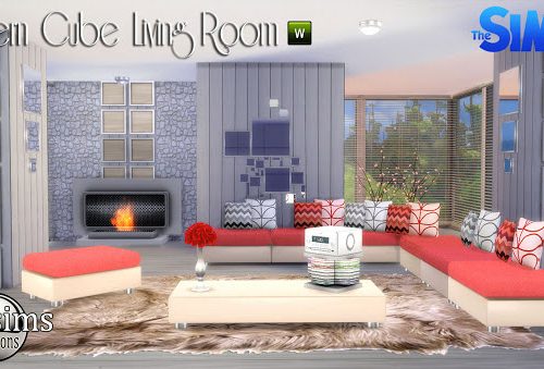 Modern cube livingroom