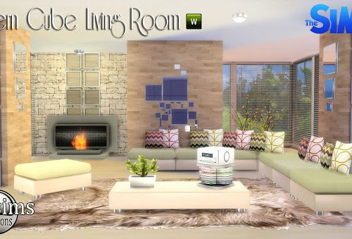 Modern cube livingroom