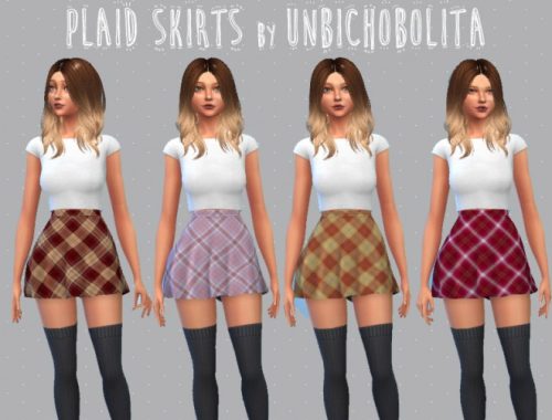Plaid skirts