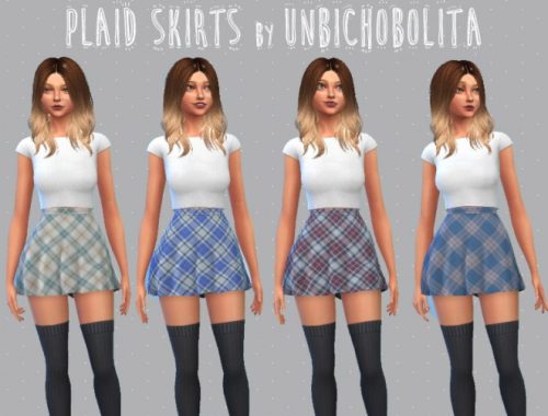 Plaid skirts