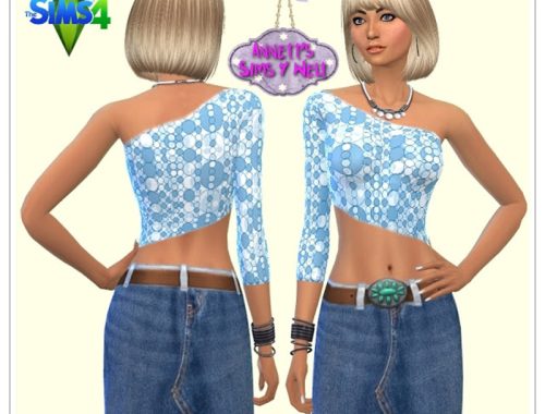 Jeans Skirt & Black-White Shirts