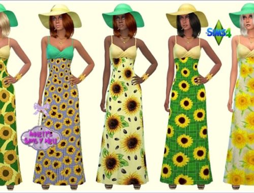 Sunflowers Dresses & Hat
