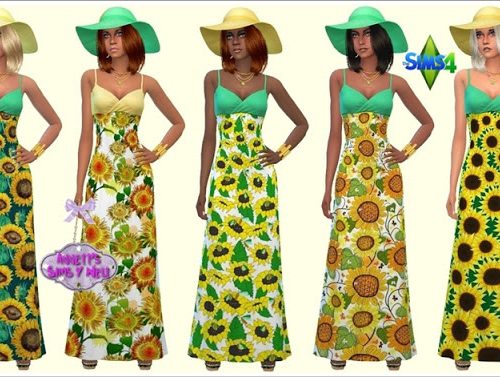 Sunflowers Dresses & Hat