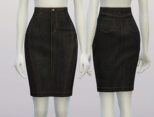 B.B. denim skirt