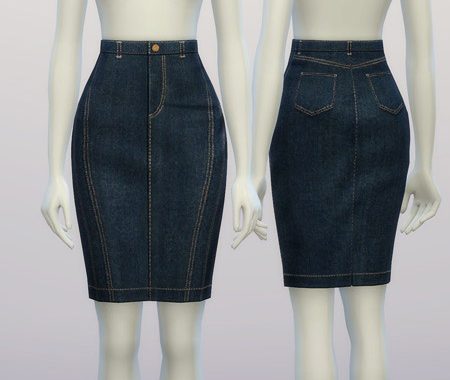 B.B. denim skirt