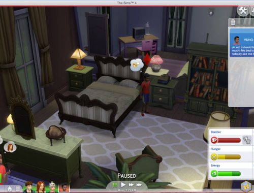 All sims wet their bed