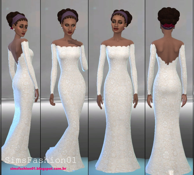 Embroidery Wedding Dress - The Sims 4 Catalog