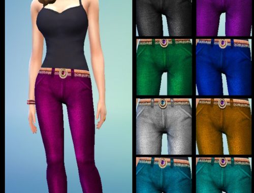 Crushed velvet skinny jeans