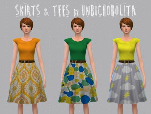 Skirt and tees