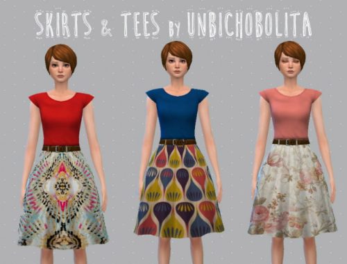 Skirt and tees