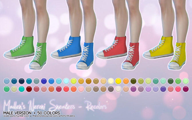 Male version of the Neroni Sneakers recolors - The Sims 4 Catalog