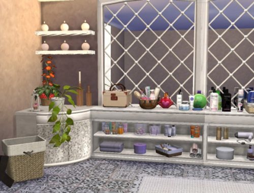 Amber tree bathroom recolor