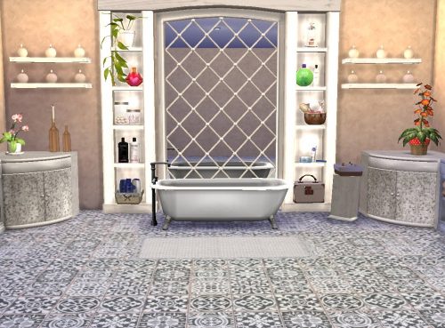 Amber tree bathroom recolor