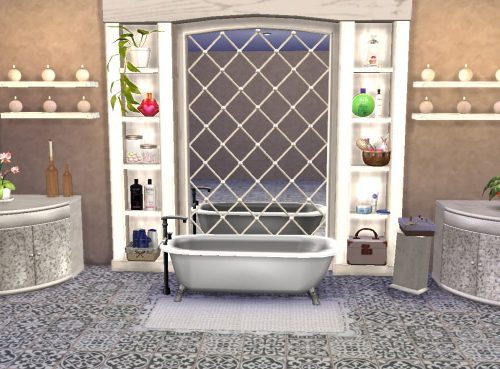 Amber tree bathroom recolor