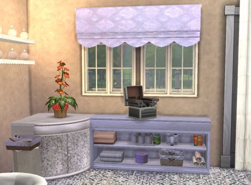 Amber tree bathroom recolor