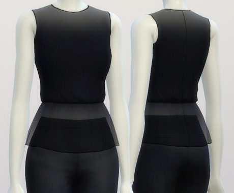 Basic peplum blouse