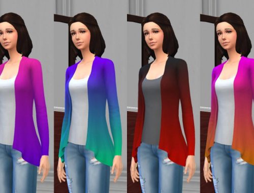 Draped Cardigan Top in Basic & Ombre Colors