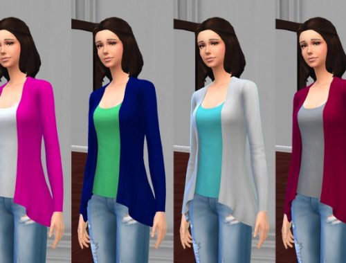 Draped Cardigan Top in Basic & Ombre Colors
