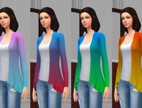 Draped Cardigan Top in Basic & Ombre Colors
