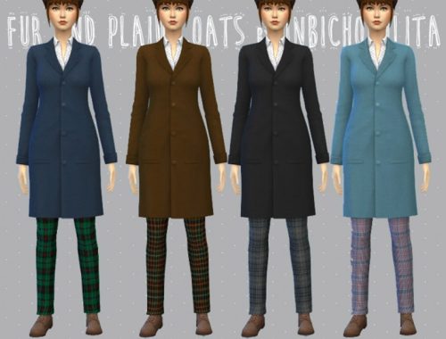 Fur and plaid coats