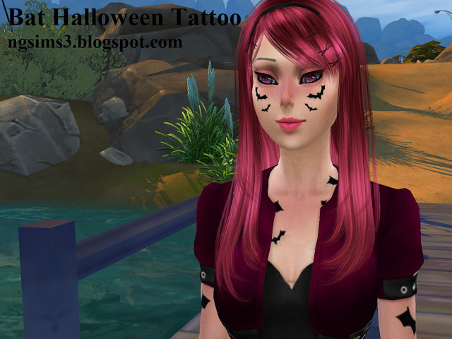 Bat Halloween Tattoo - The Sims 4 Catalog