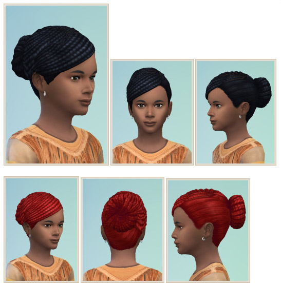 BraidBun Hair - The Sims 4 Catalog