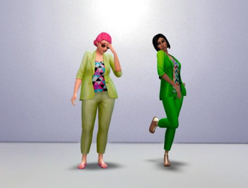 Patterned Shirt with Matching Jacket and Pants