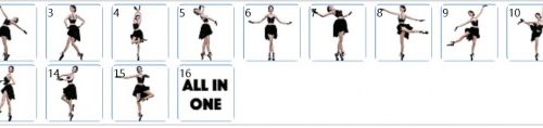 BALLET DANCE POSES SET