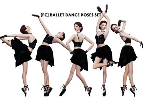 BALLET DANCE POSES SET