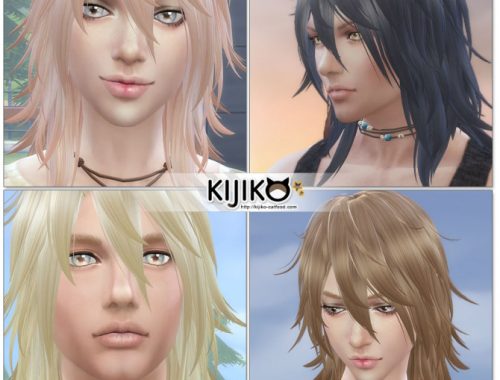 Pink and Fluffy hair F TS4 edition