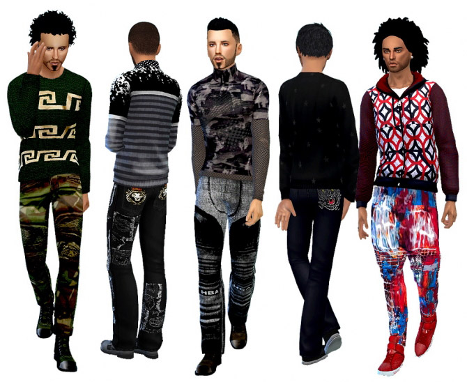 Jeans baggy, straight and designer - The Sims 4 Catalog