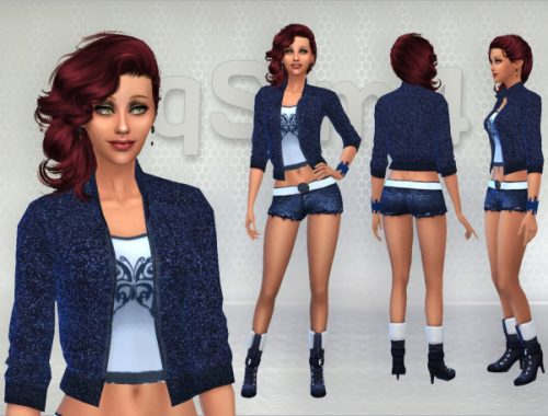 Set jacket, shorts and boots