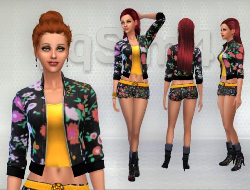 Set jacket, shorts and boots