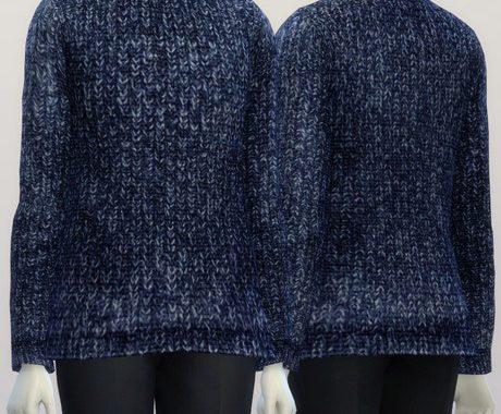 Turtleneck sweater F pattern (15 colors)