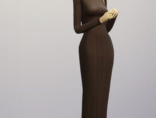 Turtle-neck sweater dress