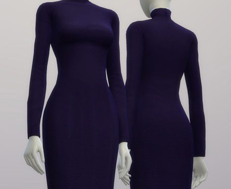 Turtle-neck sweater dress