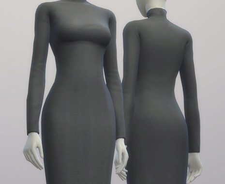 Turtle-neck sweater dress
