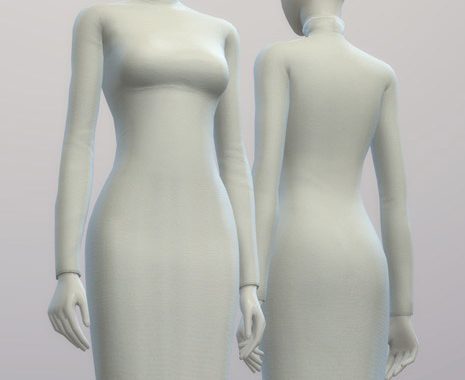 Turtle-neck sweater dress