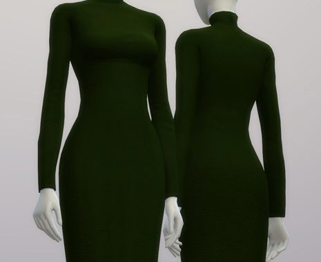 Turtle-neck sweater dress