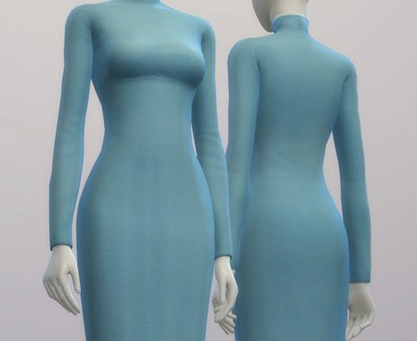 Turtle-neck sweater dress