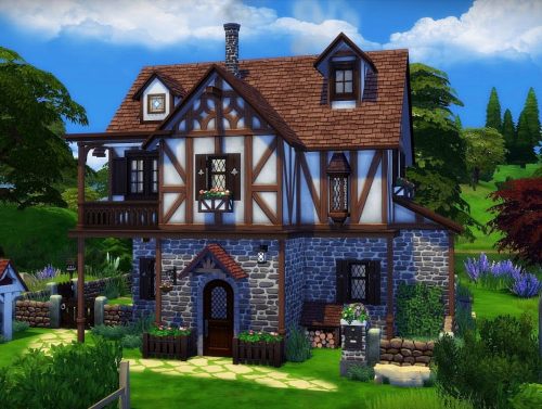 Tudor style house Happy New Year