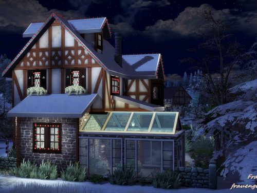 Tudor style house Happy New Year