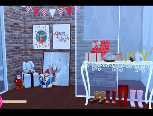 Christmas morning house