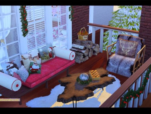 Christmas morning house