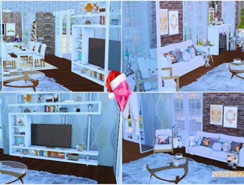 Christmas morning house