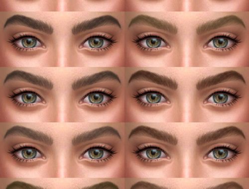 Eyeliners 01  04 + eyebrows 08