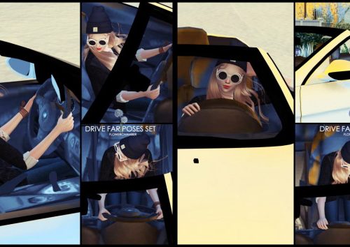 Car Related Poses Set pt1: Drive Far Poses Set