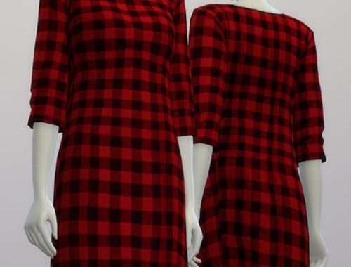 Boxy check dress