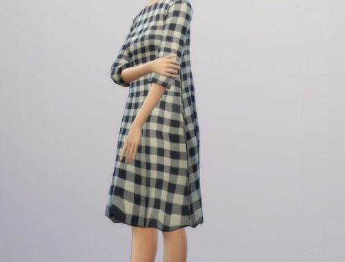Boxy check dress